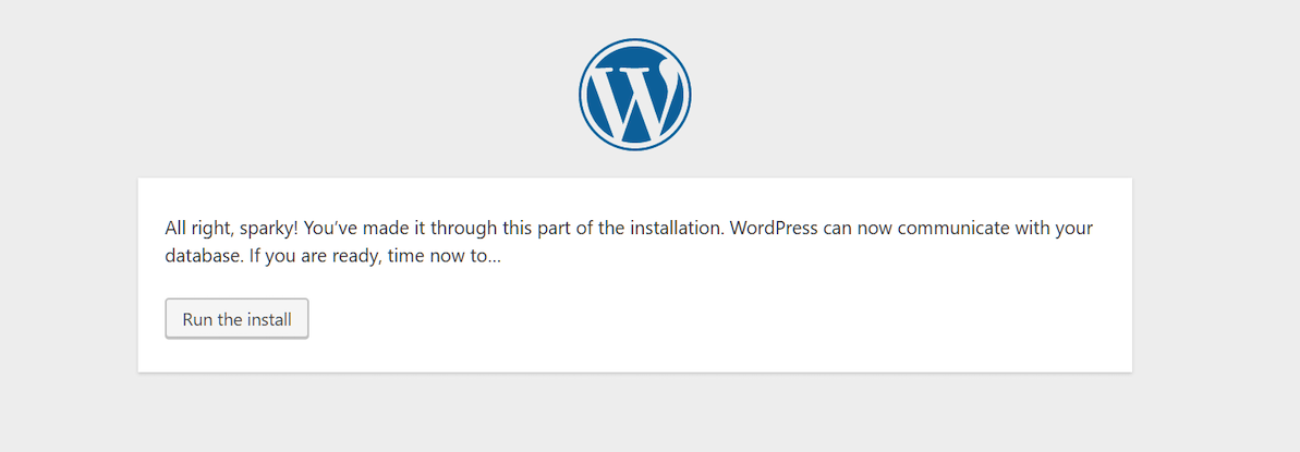 Wordpress Install Screen As One Of The Steps Of The Guide On How To Build A Wordpress Site From Scratch