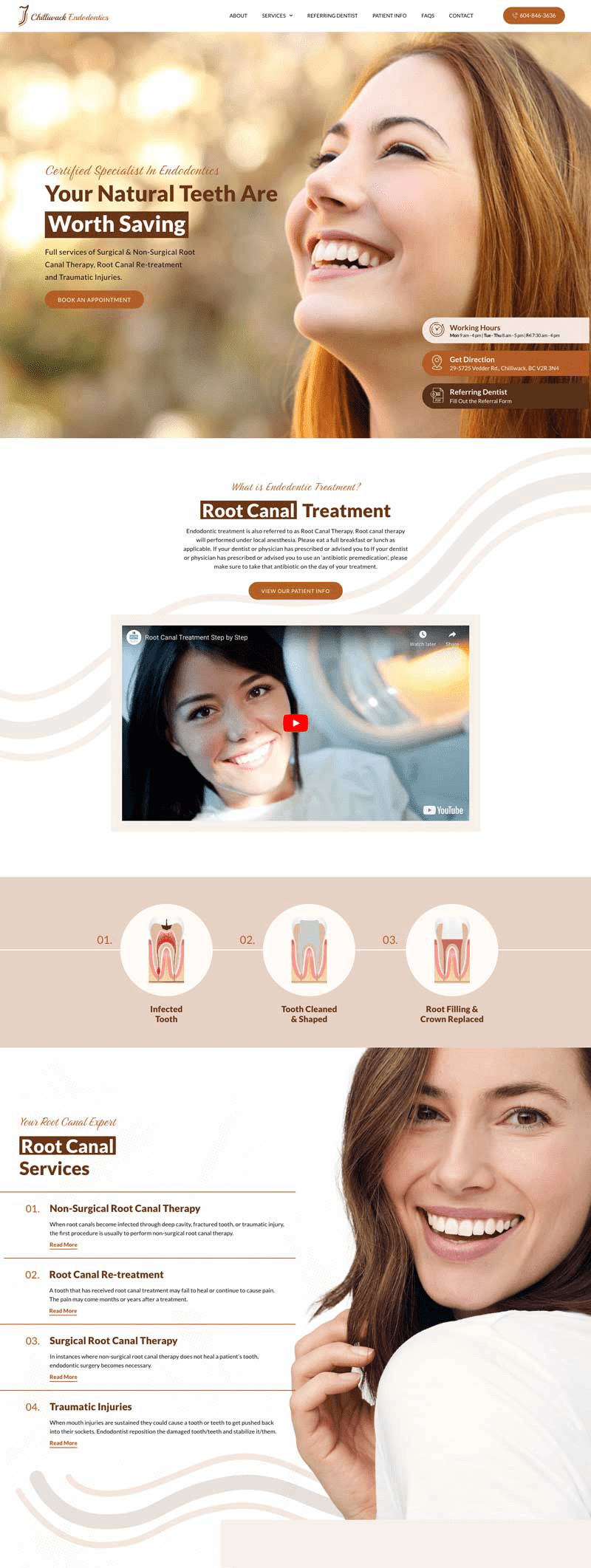 Website Redesign Of Chilliwack Endodontics Home Page Part 1