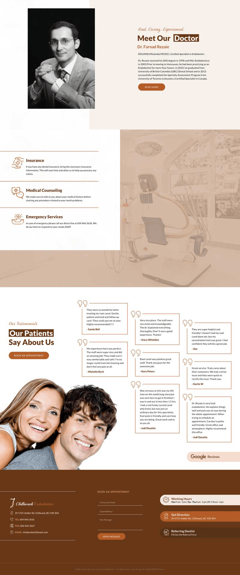Website Redesign Of Chilliwack Endodontics Home Page Part 2