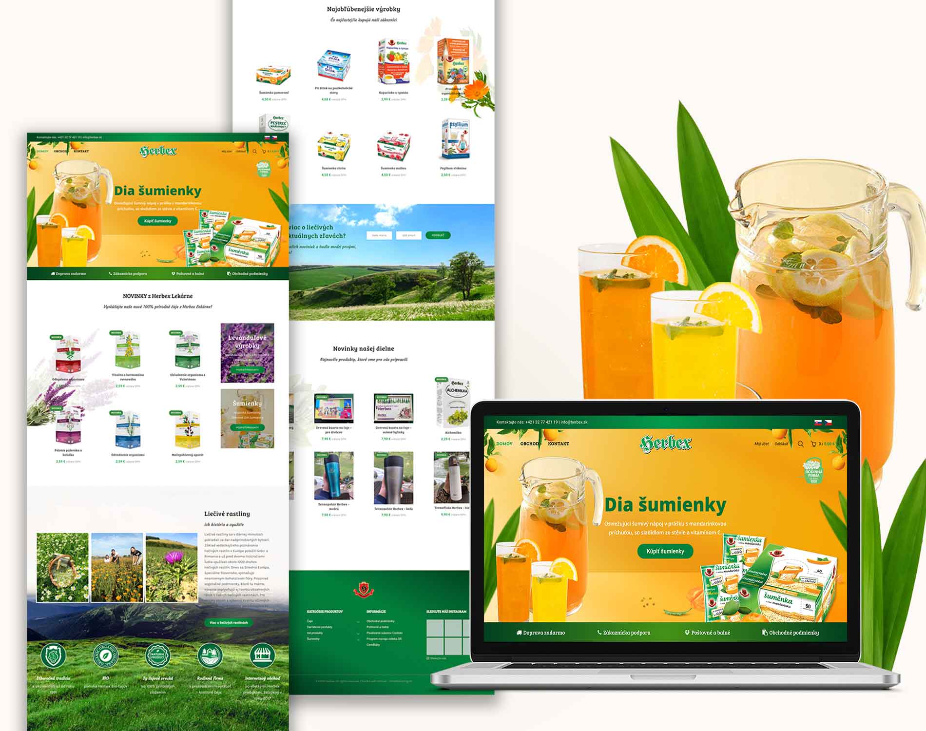 Herbex Ecommerce Website Design Mockup