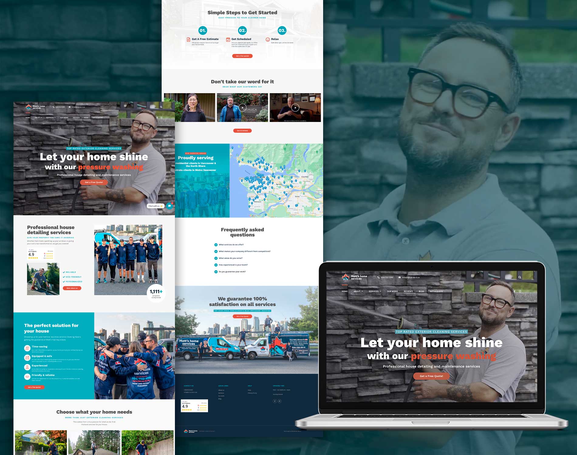 Web Design Burnaby 11 Matt'S Home Professional Services Web Design And Development Mock Up