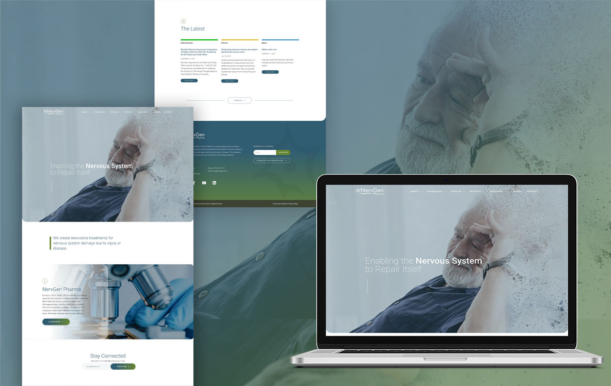 Nervgen Web Design Mockup