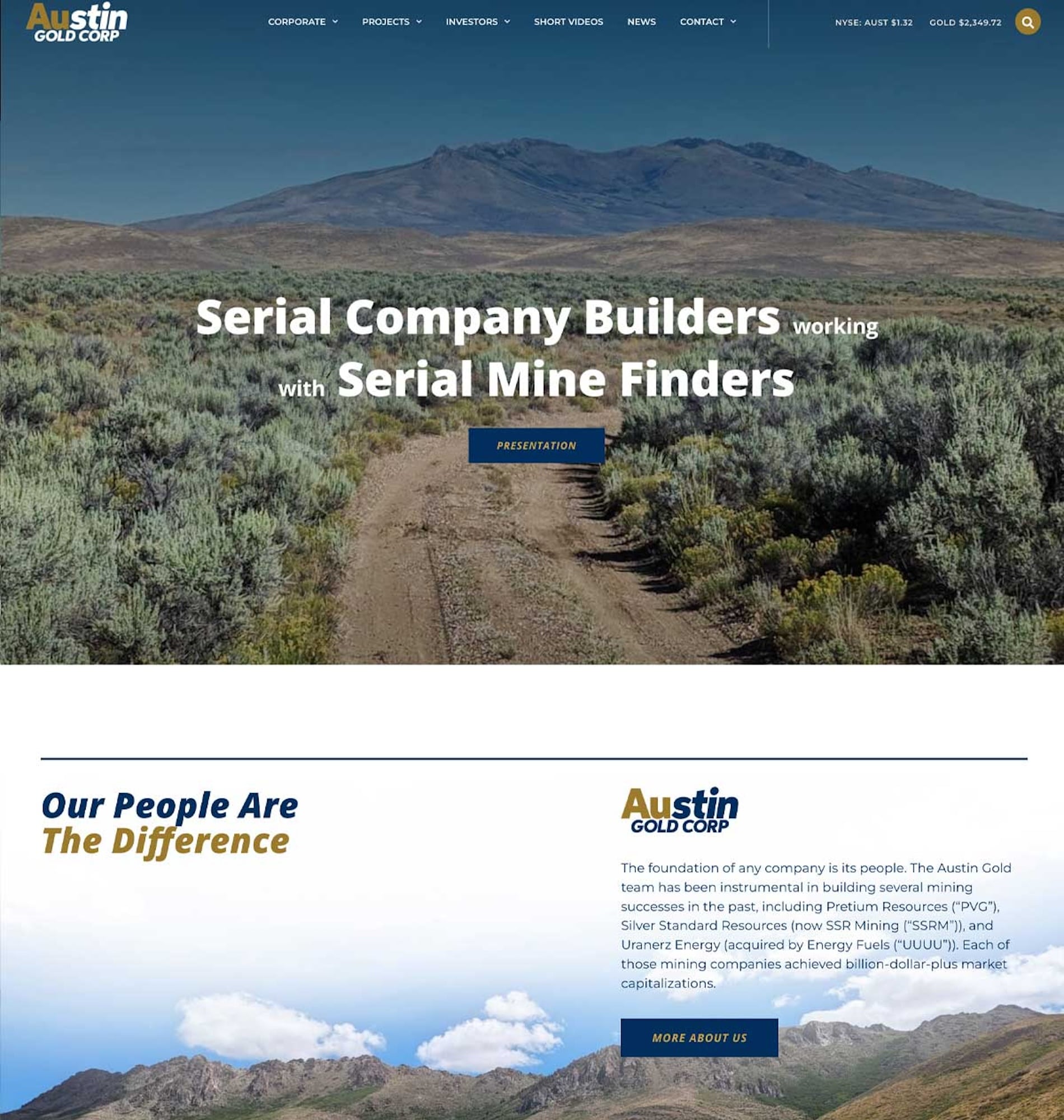 Website Redesign Services 14 Austin Gold Corporation Us Mining Company Website After Redesign - Website Redesign Services Vancouver