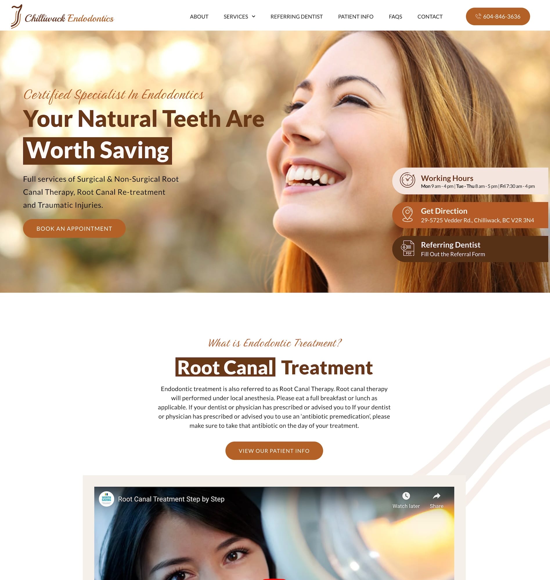 Website Redesign Services 11 Chilliwack Endodontics Dental Specialist Website After Redesign - Website Redesign Services Case Study Vancouver