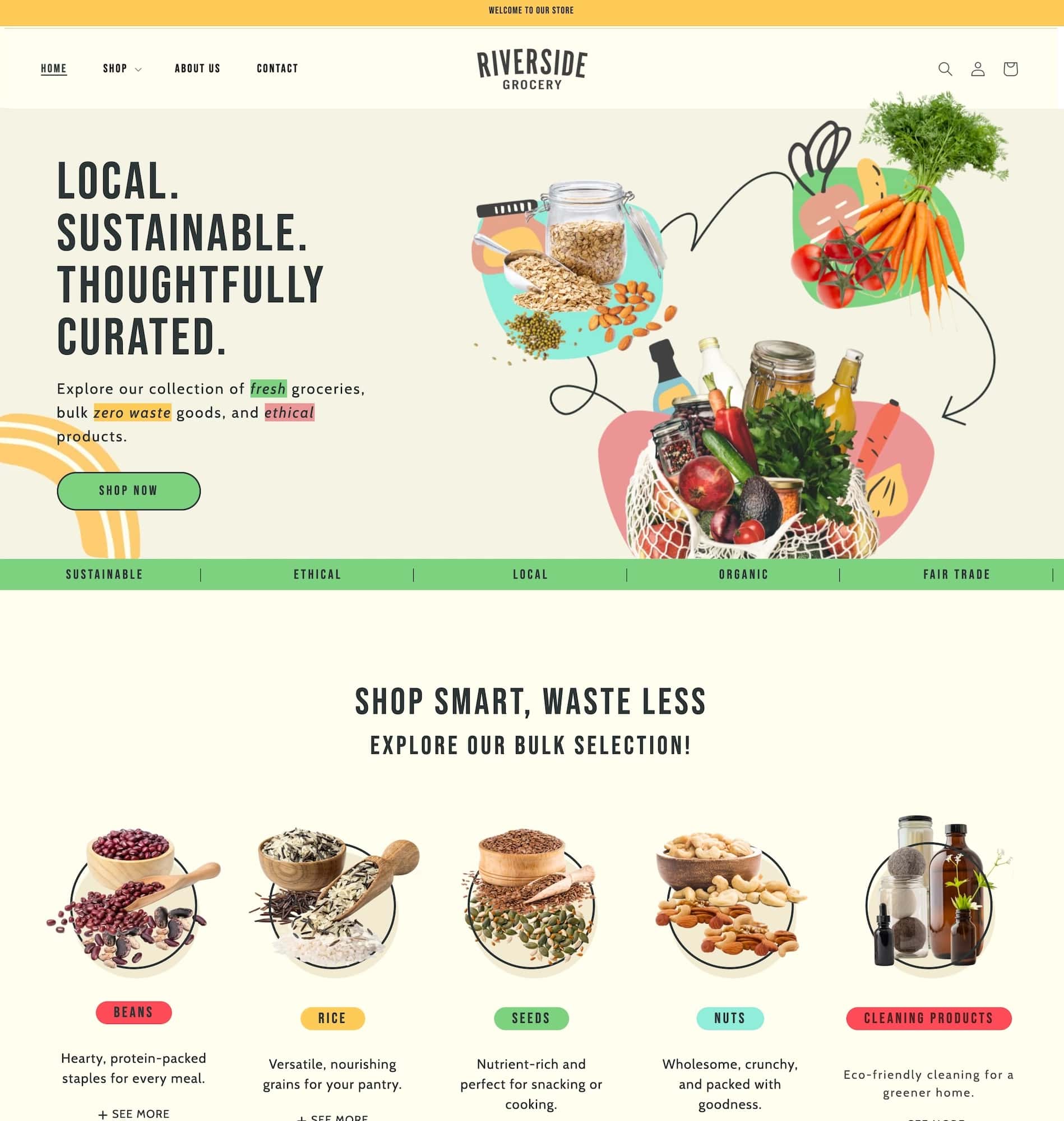 Website Redesign Services 9 Riverside Grocery Yukon Sustainable Grocery Store Website After Redesign - Website Redesign Services Case Study